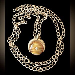 Dior Gold Chain Necklace with Pendant